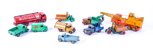 A COLLECTION OF DINKY TIN PLATE VEHICLES (QTY)