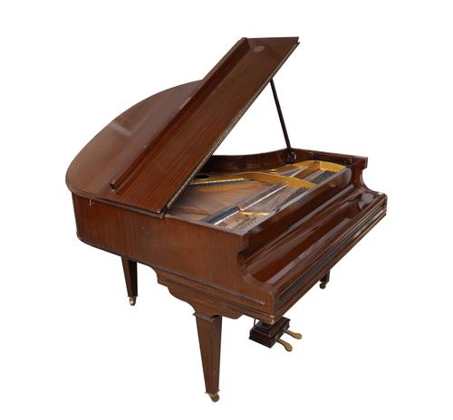 CHAPPELL, LONDON; A MAHOGANY IRON FRAMED BABY GRAND PIANO
