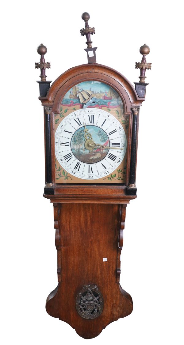 AN OAK DUTCH FRISIAN STAARTKLOK (WALL CLOCK)