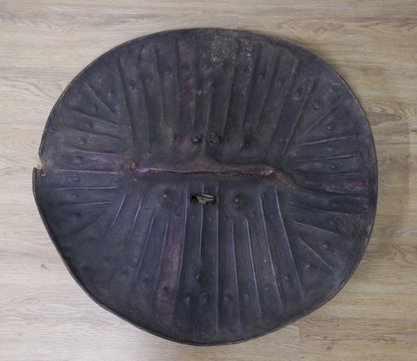 AN ETHIOPIAN CIRCULAR HIDE SHIELD