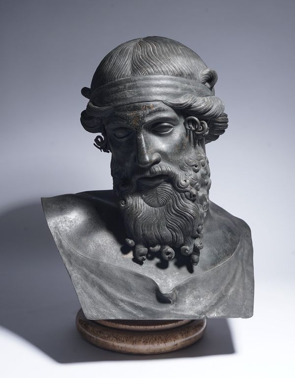 WNAI - AN ITALIAN BRONZE BUST OF PLATO OR DIONYSUS