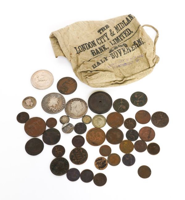 A CHARLES II CROWN AND FURTHER BRITISH COINS (QTY)