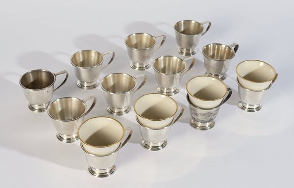 TWELVE AMERICAN SILVER CUPS (12)