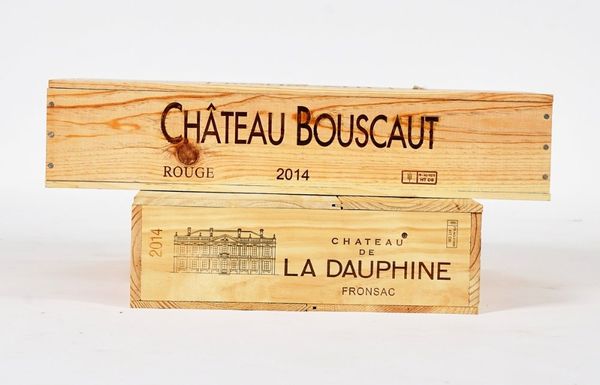 6x 75cl bottles of 2014 Chateau de La Dauphine and 6x 75cl bottles of 2014 Chateau Bouscaut