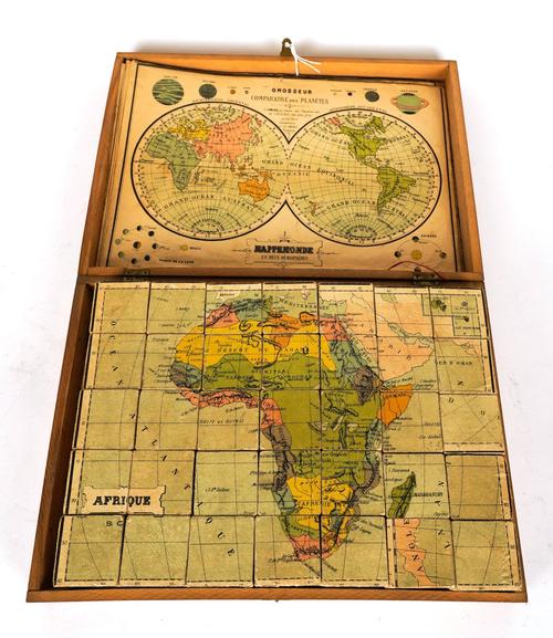 A 19TH CENTURY FRENCH ATLAS BLOCK PUZZLE BY CHARLES VERNEAU (2)
