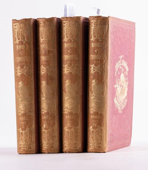 BREE, Charles Robert (1811-86). A History of the Birds of Europe, not Observed in the British Isles, London, 1863-64, 4 vols., large 8vo, 238 chromoxylographed plates, original red pictorial cloth gilt. FIRST EDITION. (4)