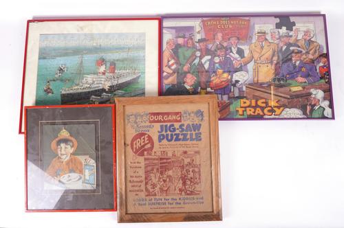 A GROUP OF THREE EARLY 20TH CENTURY FRAMED ADVERTISING JIGSAWS (4)