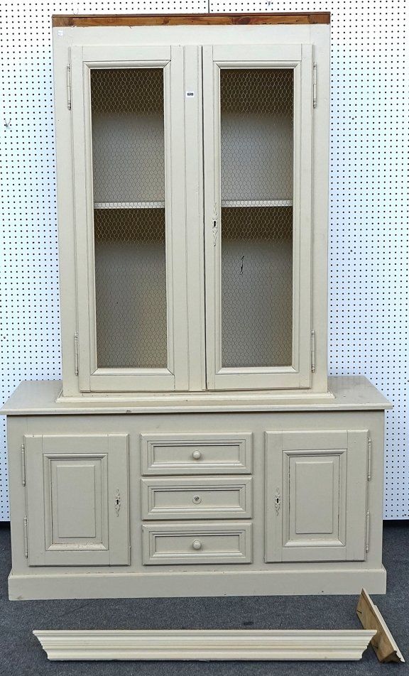 A CREAM PAINTED PINE DRESSER