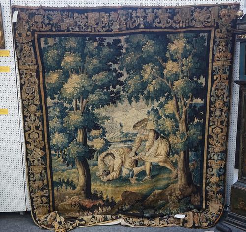 A FLEMISH VERDURE ALLEGORICAL TAPESTRY