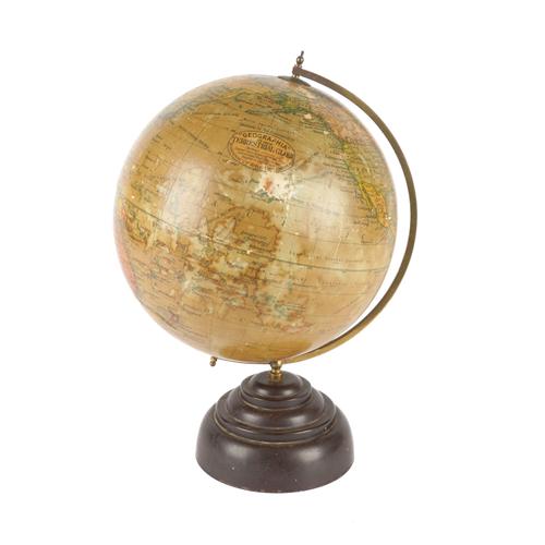 AN ART DECO 'GEOGRAPHIA' 10 INCH TERRESTRIAL GLOBE