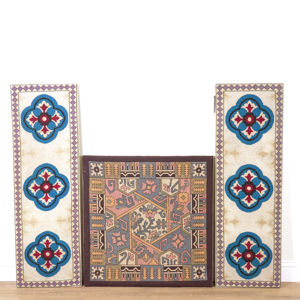 A PAIR OF FRENCH NEEDLEWORK PANELS (3)