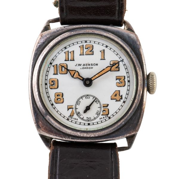 A J.W. BENSON SILVER WRISTWATCH