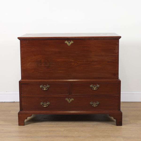 AN 18TH CENTURY MAHOGANY MULE CHEST