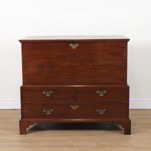 AN 18TH CENTURY MAHOGANY MULE CHEST
