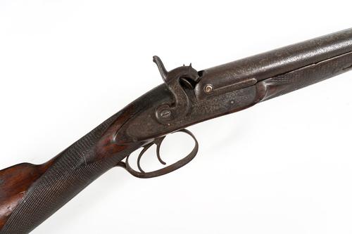 A DOUBLE-BARREL PERCUSSION SPORTING GUN BY M. REILLY, LONDON