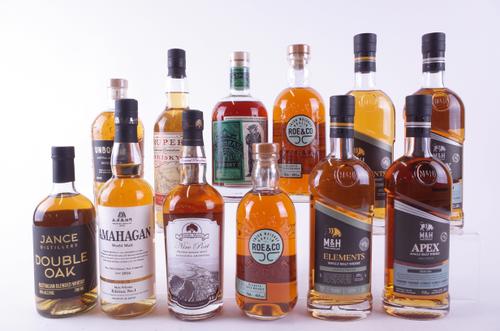 TWELVE BOTTLES WHISKY