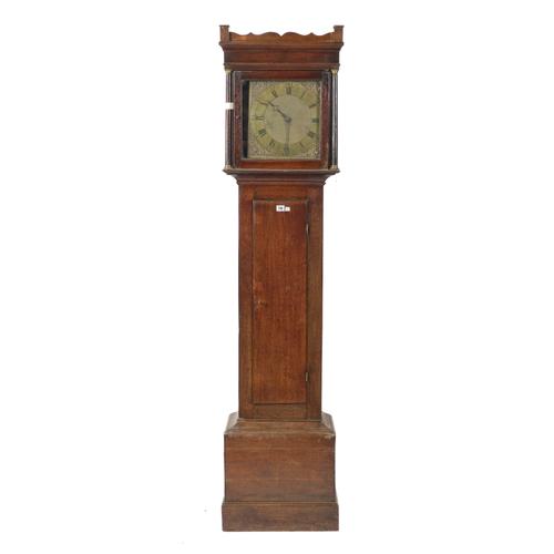 WILLIAM MAYHEW, WOODBRIDGE, SUFFOLK: A GEORGE III THIRTY HOUR OAK LONGCASE CLOCK