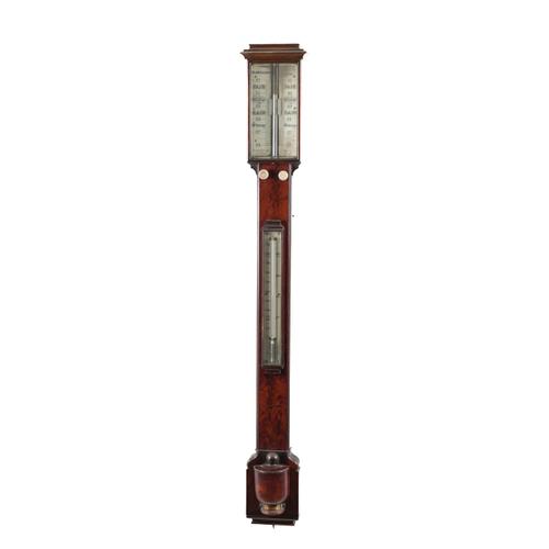 A VICTORIAN MAHOGANY STICK BAROMETER