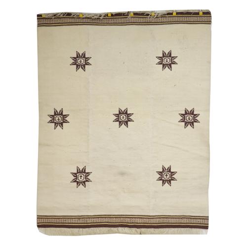 A FLAT WEAVE WOOL RUG