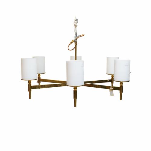 VAUGHAN DESIGNS: A GILT LACQUERED SIX LIGHT CHANDELIER