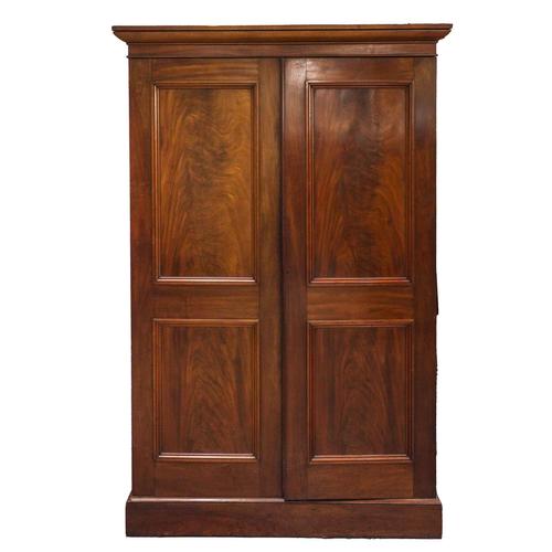 A PAIR OF VICTORIAN MAHOGANY DOUBLE WARDROBES (2)