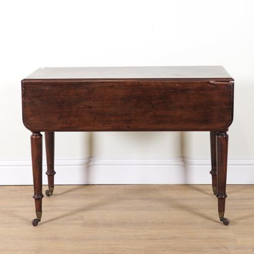 A VICTORIAN MAHOGANY DROP FLAP PEMBROKE TABLE