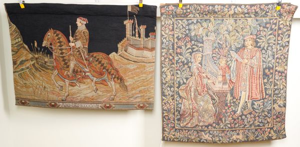 THREE MODERN TAPESTRY WALL HANGINGS (3)