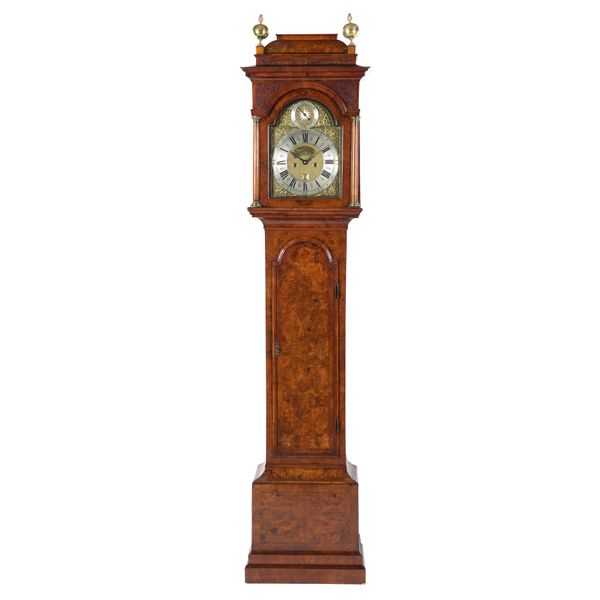 A GEORGE II WALNUT LONGCASE CLOCK