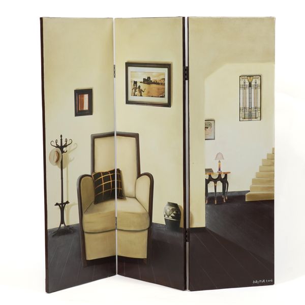BETTY MOLL: A THREE PANEL SCREEN SIGNED AND DATED 2006
