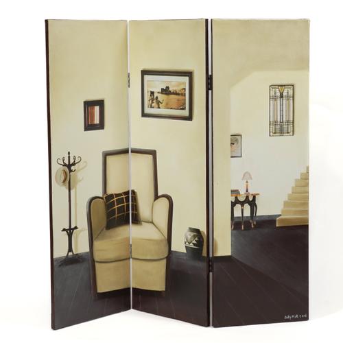 BETTY MOLL: A THREE PANEL SCREEN SIGNED AND DATED 2006