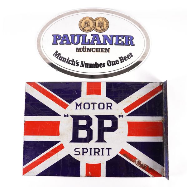 A BP UNION JACK DOUBLE SIDED ENAMEL SIGN (2)