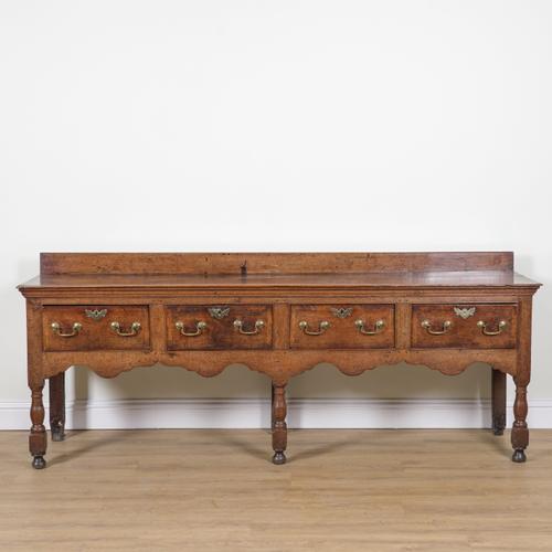 A LARGE 18TH CENTURY OAK DRESSER BASE