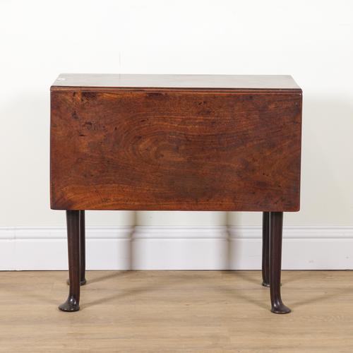 A GEORGE II MAHOGANY SINGLE SIDED DROP FLAP SUPPER TABLE