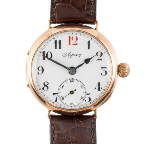 A 1913 ASPREYS 9CT GOLD WATCH