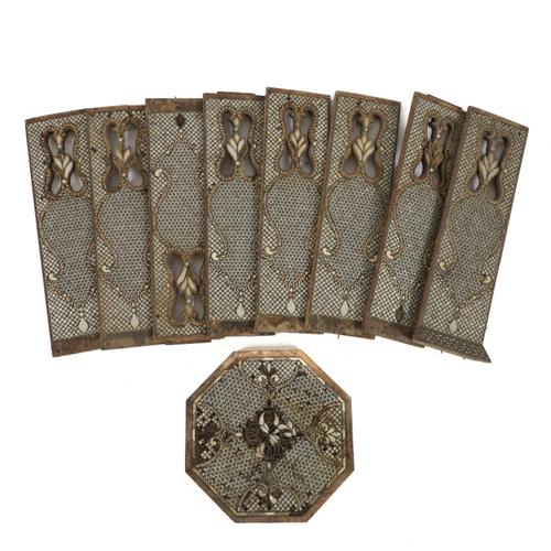 AN EARLY 20TH CENTURY ISLAMIC MOTHER-OF-PEARL AND BONE OCTAGONAL OCCASIONAL TABLE