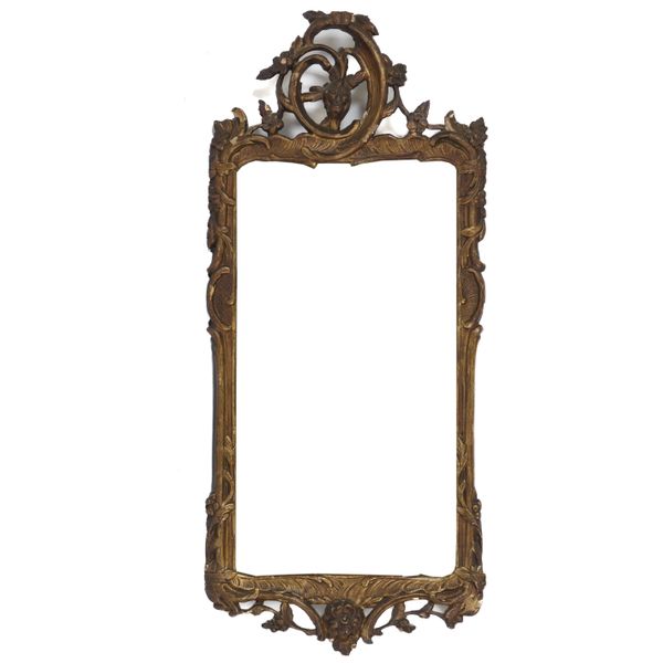A 19TH CENTURY GILT FRAMED PIER MIRROR