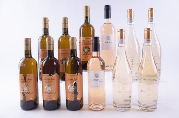 SIX BOTTLES FRENCH ROSÉ AND SIX ITALIAN WHITE WINE