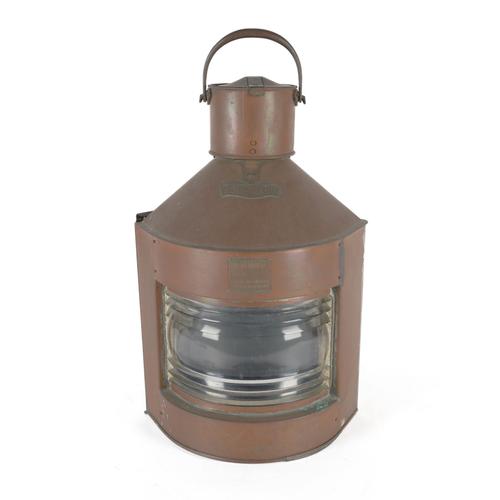 A COPPER SHIP'S PORT LIGHT/LANTERN