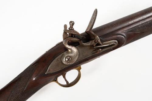 A FLINTLOCK TRADE MUSKET BY BARNETT