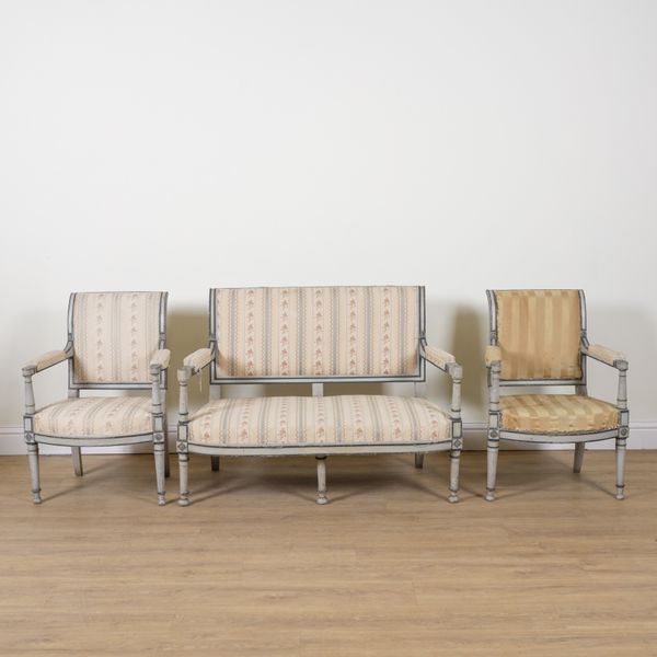 AN EARLY 19TH CENTURY GUSTAVIAN PAINTED SEVEN PIECE SUITE (7)