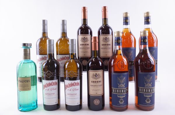 TWELVE BOTTLES VARIOUS LIQUEURS AND APERITIFS