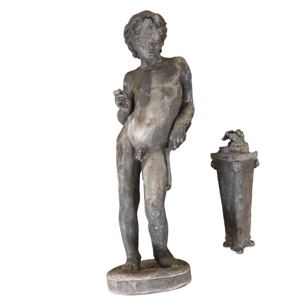 A LEAD FIGURE OF CUPID (2)