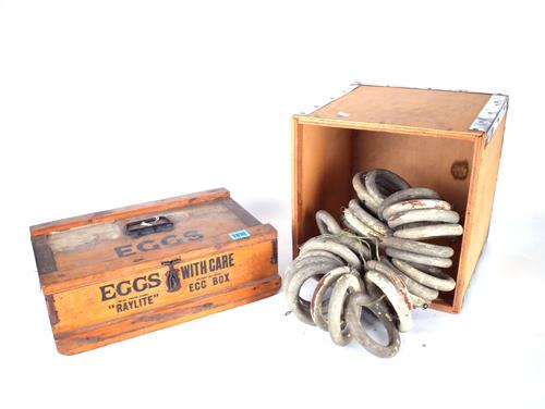 A RAYLITE WOODEN EGG BOX