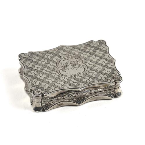 A VICTORIAN SILVER RECTANGULAR VINAIGRETTE