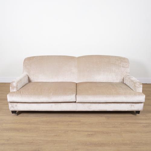 MODENATURE PARIS; A LARGE VELVET SOFA