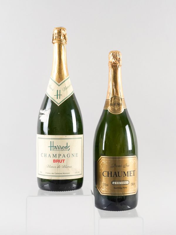 A COLLECTION OF CHAMPAGNE AND WINE INCLUDING A MAGNUM OF HARRODS CHAMPAGNE (11)