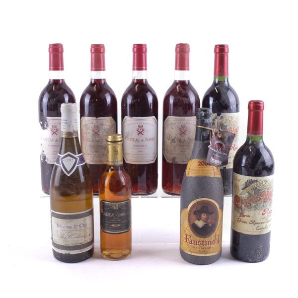 FOUR BOTTLES CHÂTEAU DE SOURS GRAND VIN AND FIVE FURTHER WINES