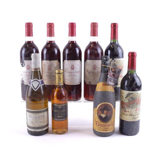 FOUR BOTTLES CHÂTEAU DE SOURS GRAND VIN AND FIVE FURTHER WINES