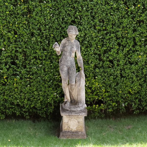 A  RECONSTITUTED  STONE FIGURE OF HEBE