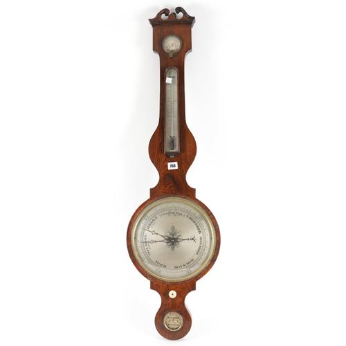 A DUTCH ROSEWOOD BANJO BAROMETER